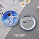 Zhou Shen peripheral bar, laser tin plate badge, brooch, celebrity idol diy school bag pendant jewelry, bright film singer Zhou Shen three-piece set