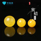 Xinheming Beeswax Single Beads Chicken Oil Yellow Old Raw Stone Buddha Beads Matching Ball Beads Single Bracelet Loose Beads Toy DIY Accessories 20mm Yellow Honey Round Beads (1 Through Hole