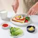 Baijie non-stick fried egg mold fried poached egg artifact round rice ball pancake mold foldable egg mold two packs