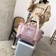 Shengteng bolsa de viaje para mujer con separación seca y húmeda, bolsa de equipaje portátil de gran capacidad, bolsa de viaje de corta distancia, bolsa de viaje de negocios, bolsa de equipaje, color morado claro 36L