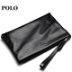 Polo Handtasche für Männer Kopfschicht Cowide Clutch für Männer Brieftasche Bargeldumschlag Coupon Brieftasche Vatertagsgeschenk für Papa