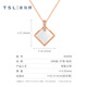 Xie Ruilin (TSL) 18K gold necklace mother-of-pearl carnelian colored gold diamond clavicle chain AG857-AG858 AG857-small round plate