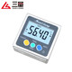 Three-quantity high-precision digital display inclinometer box electronic angle ruler with magnetic angle meter angle gauge level JDH03 plastic single-sided magnetic (upgraded backlight version)