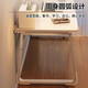 Shukeyijia computer desk desktop desk home bedroom study table student study table small apartment workbench corner desk cream white + white shelf 100*60