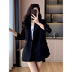 Yanxun Suit Short Jacket Women's Spring Autumn Winter 2025 New Style Western Fashion Small Versatile Top Suit Black M (Recommended 95-110 Jin Jin equals 0.5 kg)