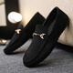 Dadongwei DADONGWEI brand Doudou shoes men's 2025 new breathable cloth shoes one-foot lazy shoes Korean style suede soft sole driving shoes D753 khaki upgraded version 39