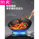 Imported Quality Deutsch altmodisches handgefertigtes, purer Eisen-Topf Nicht-Stick-Topf ohne Beschichtung Wok Haushaltsbraten-Brand-Pan-Nitring-Topf 99 Zoll Anti-Scenen-Modell 30 Ohrless Luxus 9930 Zoll