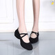 Xu Qixing Square Dance Shoes Женская новая мягкая мягкая ткань танцевальная обувь весна и осень четыре сезона танцевальные туфли с низкой каблукой танце