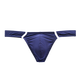 Moweike men's underwear ice silk thong underwear ultra-thin breathable sexy U protruding underwear men's thong underwear blue 1 pair M