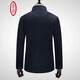 Ding Bronze Wolljacke Herren-Stand-up-Kragen mittleren Alters Casomy Reißverschluss Festkörperkaschmirjacke Winter Herrenkleidung Neues Produkt Marine Blau (88,4% Wolle 11,6% Kaschmir) 175