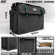 Tiger list tool bag thickened canvas enlarged storage bag shoulder repair electrician bag woodworking home decoration multi-functional black enhanced DL02 length 45 width 14 height 30