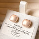 Square earrings for women, new popular retro earrings, light luxury, high-end, elegant, imitation pearl earrings, champagne color 14MM, one pair