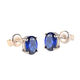 Guanpu Pavilion Fat Donglai's same style tanzanite earrings sapphire women's Japanese and Korean fashion colored gemstone earrings 18k gold earrings with