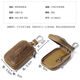 Первый слой Cowhide Car Caue Bag для мужской подлинной кожи простая сумка на молнии для мини -трейлера по талии Ключевой корпус Универсальный черный крокодиловый рисунок (13662)