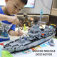 Leaixiang (Leaixiang) Kinderbaustein Flugzeugträgerversammlung kompatibel mit LEGO 6-12 Militärbaumgebäude Jungengeburtstagsgeschenk