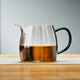 Green Changming glass fair cup with tea drain set male cup tea set tea ceremony accessories tea divider glass large capacity tea cup thickened green petal male cup 350ml