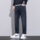 Specht Jeans Herren 2025 Sommer Thin Style Fashion Lose konisch gerader Harun Long Hosen 729 Blaugrau 28