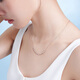 Lukfook Jewelry Platinum 950 Bungee Beads Platinum Necklace Set Price G07TBPN0014 3.78g (including labor cost 386 yuan)