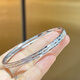 Kaibaolou pt950 platinum bracelet Royal concubine oval platinum bracelet bracelet frosted bright surface PT999 Mother's Day gift 19g solid mouth double sand 5mm remarks ring number customization