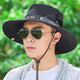 Shanta sun hat men's outdoor breathable large brim sun hat summer mountain climbing fisherman hat fishing hat sun hat khaki with random color sleeves