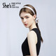She s Qianzi soft simulated silk satin hairband, high-end headband, hairpin, hairpin, birthday gift for girlfriend, blue gray M1