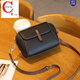 Campuskitten echter Leder-Frauenbag 2024 Neue Modetrendy-Muschel-Tasche Leichtes Mini One-Shoulder Crossbody Tasche Klassische vielseitige kleine Tasche Khaki