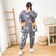Shihua Lane 200 Jin [Jin entspricht 0,5 kg] Fettes Mädchen großer Größe Pyjamas Frauen Langarm Cartoon Set Lose Home-Kleidung, die Sie außerhalb des Herbstes tragen können Fett MM 6169 Grau 4xl 130-180 Jin [Jin gleich 0,5 kg]
