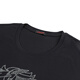 Mr. Aimu [Creative T Series] Summer Comfortable Limited Creative T-shirt Men's Casual Outdoor Wear Round Neck Short Sleeve NS81F754 Starry Lion Black 400 2XL 180