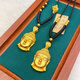 3D hard gold Buddha head pendant sand gold Buddha foot gold Buddha necklace Tathagata gold pendant Buddha statue small single Buddha head with gift box