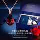 Duofei South African diamond + natural garnet K color gold ruby necklace birthday gift for girlfriend or wife K color gold pendant + K color gold chain can be engraved