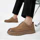 Camel (Camel) Retro British Trute British Tray Low Top Business Casual Cuero Zapatos para hombres G14A836627 Caki 40