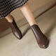 
Belle-Ta series brand broken French sheepskin pointed toe short boots for women 2024 autumn and winter new thick heel medium heel rear zipper khaki color (single) 38