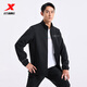 Xtep Store Same Style Warm Jacket Windbreaker Men's Training Outdoor Sports Cardigan Jacket Men 976329160150 True Black 2XL