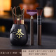 HOI KONG Tea Set Accessories Tea Ceremony Six Gentlemen Tea Making Three-piece Set Whole Tea Knife Tea Clamp Needle Tweezers Brush Kung Fu Tea Art Tools Zen Tea One-Piece Tea Ceremony Cylinder + Buddha Hand Five-piece Set + Tea Scraper