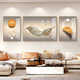 Aohan Light Luxury Feather Living Room Decoration Painting Abstract Sofa Background Wall Hanging Painting Atmospheric Simple Modern Mural High-end Z4877 Left and left 30*40 60*40 Crystal porcelain aluminum alloy gold frame