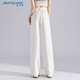 Jeanswest jeans women's autumn loose wide-leg pants women's trendy Korean style small straight-leg pants simple off-white L