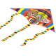 Mom and dad kite 1.95m kite children's outdoor toy fiberglass pole with 300m reel accessories 1.7m tail Mai Meng family aerospace children's toy