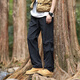 Sumpfgebiet Outdoor Mountaineering Herren Workwear Frühling und Sommer dünne lose geradlinige Ladung Casual Ice Seidenhose WS003 Schwarz XL