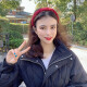 Dawn color red wool hairband Internet celebrity versatile hairpin headband women's wide-brimmed face wash headband pressed hair Korean simple thick hairband C6X410-G083 red knitted hairband