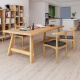 Mexueer modernes Wohnzimmer Massivholz großer langer Langschreiraum Rechteckige Tisch Haushalt Asche Workbench Computer Tabelle 1088 Neuseeland Kiefernholz 14070 Brettdicke 45 cm Nr.