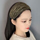Qindu's headband that covers white hair, versatile for women when going out, toothed, non-slip, wide-brimmed hairpin, ultra-wide headband, internet celebrity hairband, type B, black