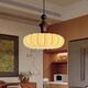 Tiffania Retro Französisch Schlafzimmer Stoff Kronleuchter Muster Chinesische Restaurantbar Tainanyang Romantic Room Hauptlampe AY9898-50 cm Drei-Farben-LED (Walnussfarbe)