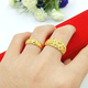 Vietnamese sand gold glossy ring for men and women 24k gold-plated ring opening golden dragon and phoenix wedding ring glossy gold ring for men