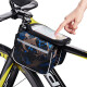 Moveiron bicycle bag front beam bag upper tube bag mountain bike bag saddle bag touch screen mobile phone bag accessories cycling equipment blue