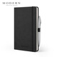 MODERN商务A5笔记本子皮面高档记事本带笔 创意手帐本 时尚会议笔记本子定制文具公司礼品企业刻字 典雅黑