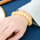 Shi Yuji, with national inspection certificate, natural amber beeswax bracelet, Russian material full of honey, white nectar round bead bracelet for men and women, white nectar 14mm (unisex style)