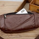 Cool kangaroo waist bag men's genuine leather cowhide multifunctional large capacity oblique crossing construction site work running waist new mobile phone bag 866 gray