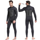 Dianou 2025 new men's winter swimming wetsuit thickened warm surfing suit snorkeling suit diving long-sleeved one-piece swimsuit SBT 1283 black 1.5mm 2XL