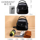 Gorbado (Gorbado) Boutique de cuero genuino para mujeres 2025 NUEVA MARDA VERSATILE VERSATIL Mochila para mujeres para mujeres Bolsas casuales Brown 8 pulgadas