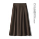 Tangmi Coffee Color Umbrella Skirt Versatile Skirt Women's Autumn and Winter 2025 New High Waist Hepburn Style Mid-Long Skirt Suit Skirt A-Line Skirt Coffee Color Wool Material Thick Style M (27) Recommended 95-105Jin Jin is equal to 0.5 kg